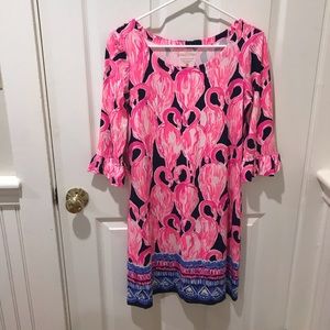 Lily Pulitzer hot pink dress.